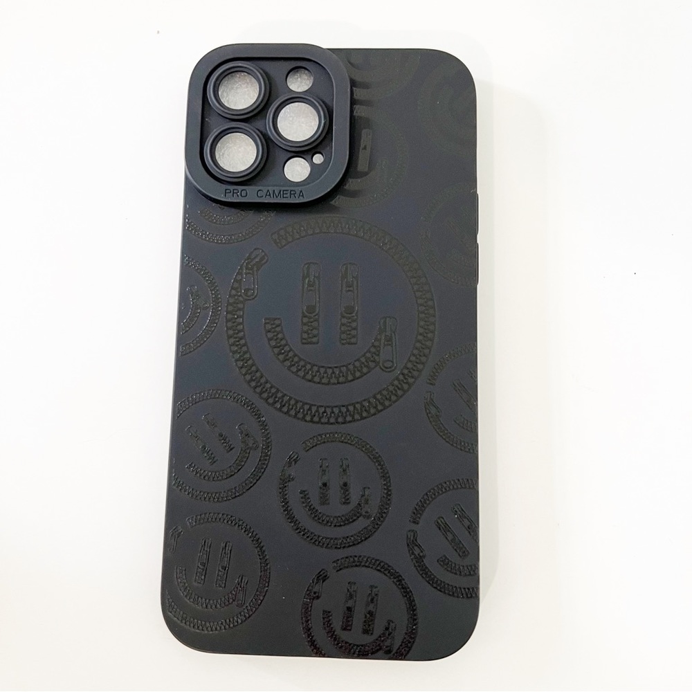 iPhone 13 Pro Max Happy Face Graphic Cellphone Case